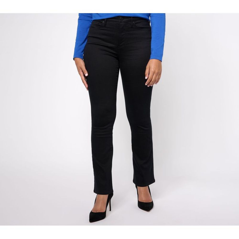 NYDJ Women's Plus Sz Jeans 14W Tall High Rise Billie Mini Bootcut Jeans Black